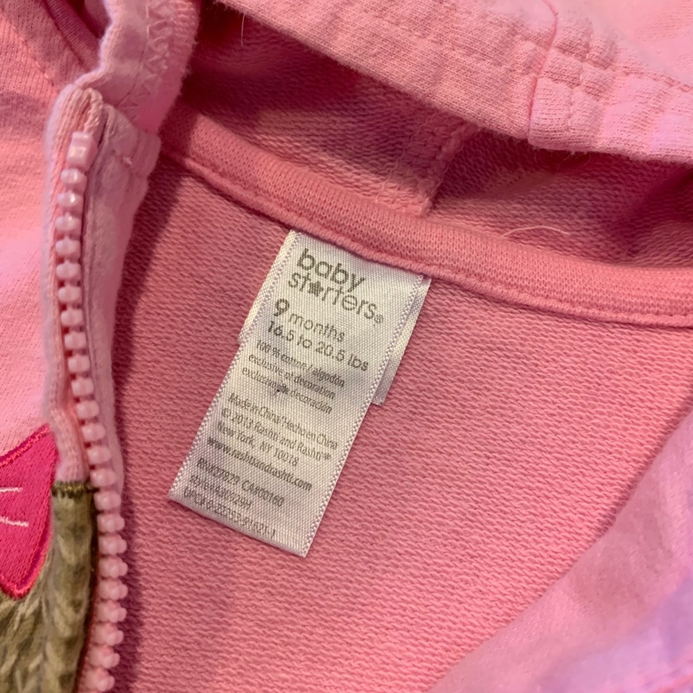 Baby Starters Girl Pink Hoodie - Picture 5 of 5